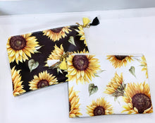 Load image into Gallery viewer, Sunflower tassel make up/travel bag