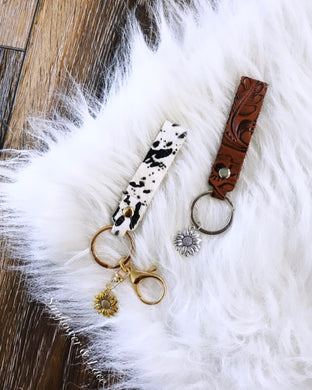 Leather keychain