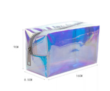 Load image into Gallery viewer, travel PVC holographic organizer sunflower cosmetic makeup bag